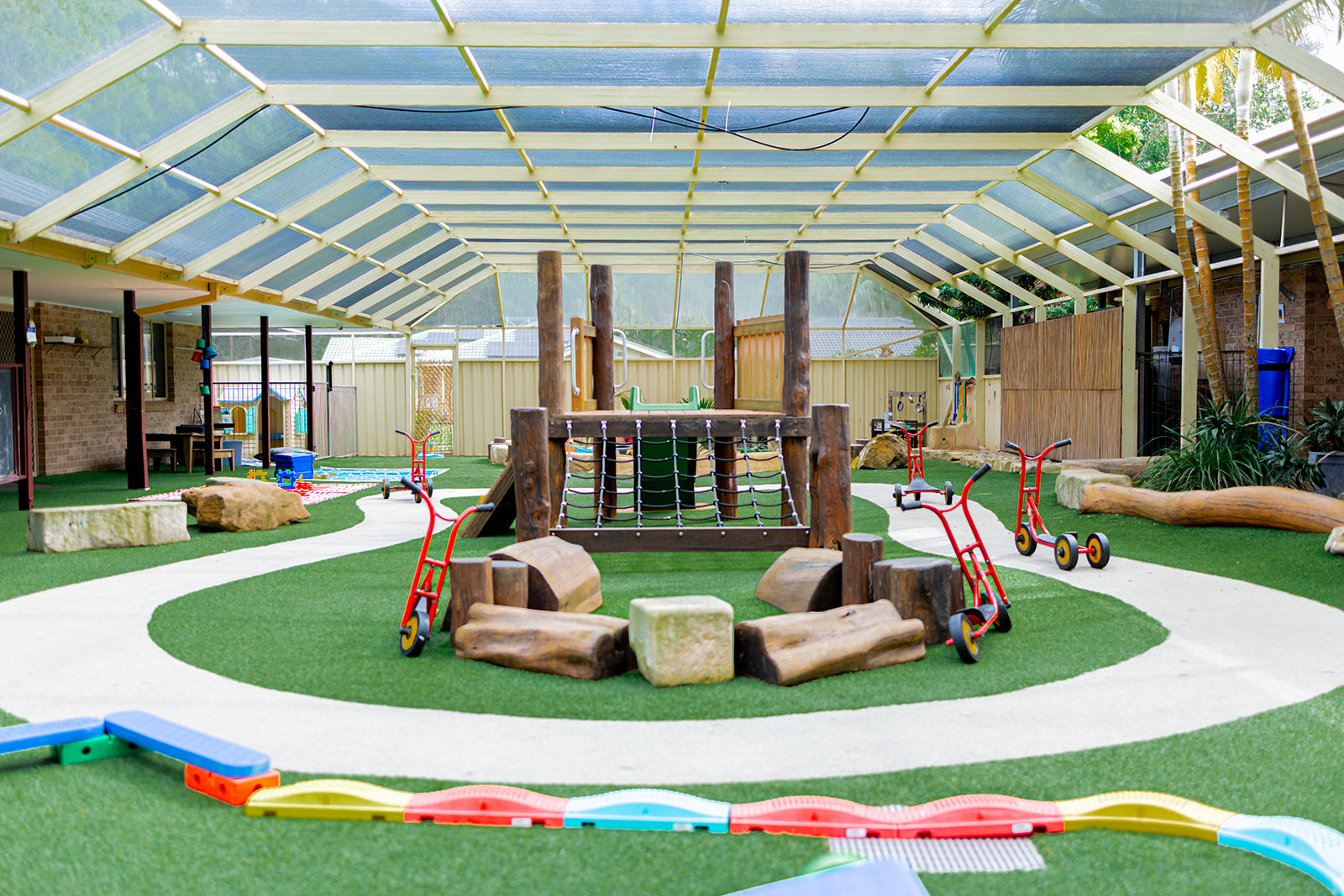 Oz education boambee east centre outdoor play area for children