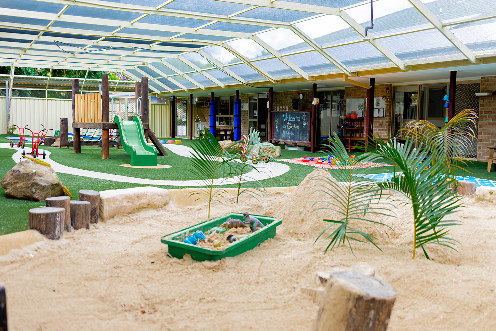 Oz education boambee east centre outdoor play area for children