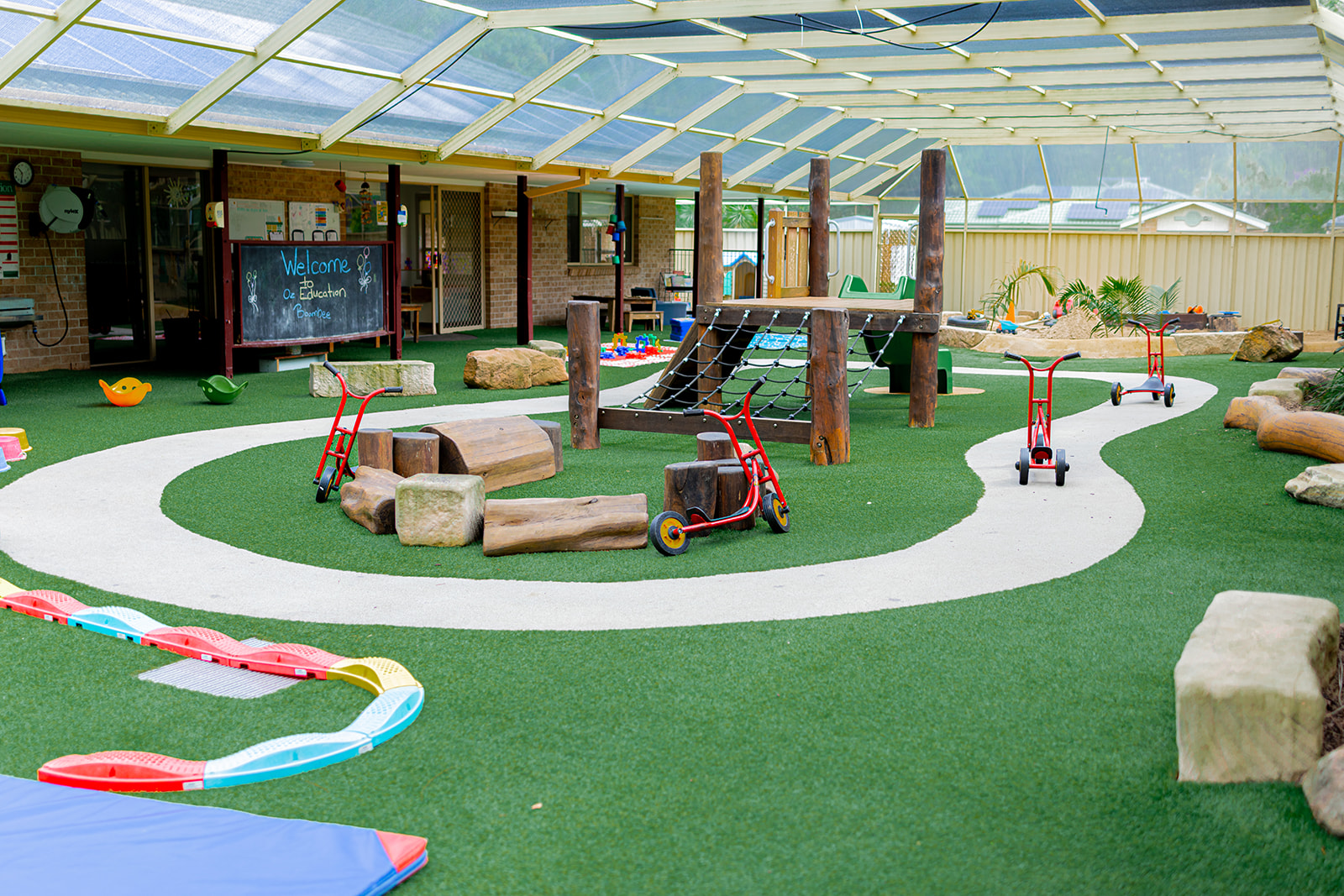 Oz education boambee east centre outdoor play area for children