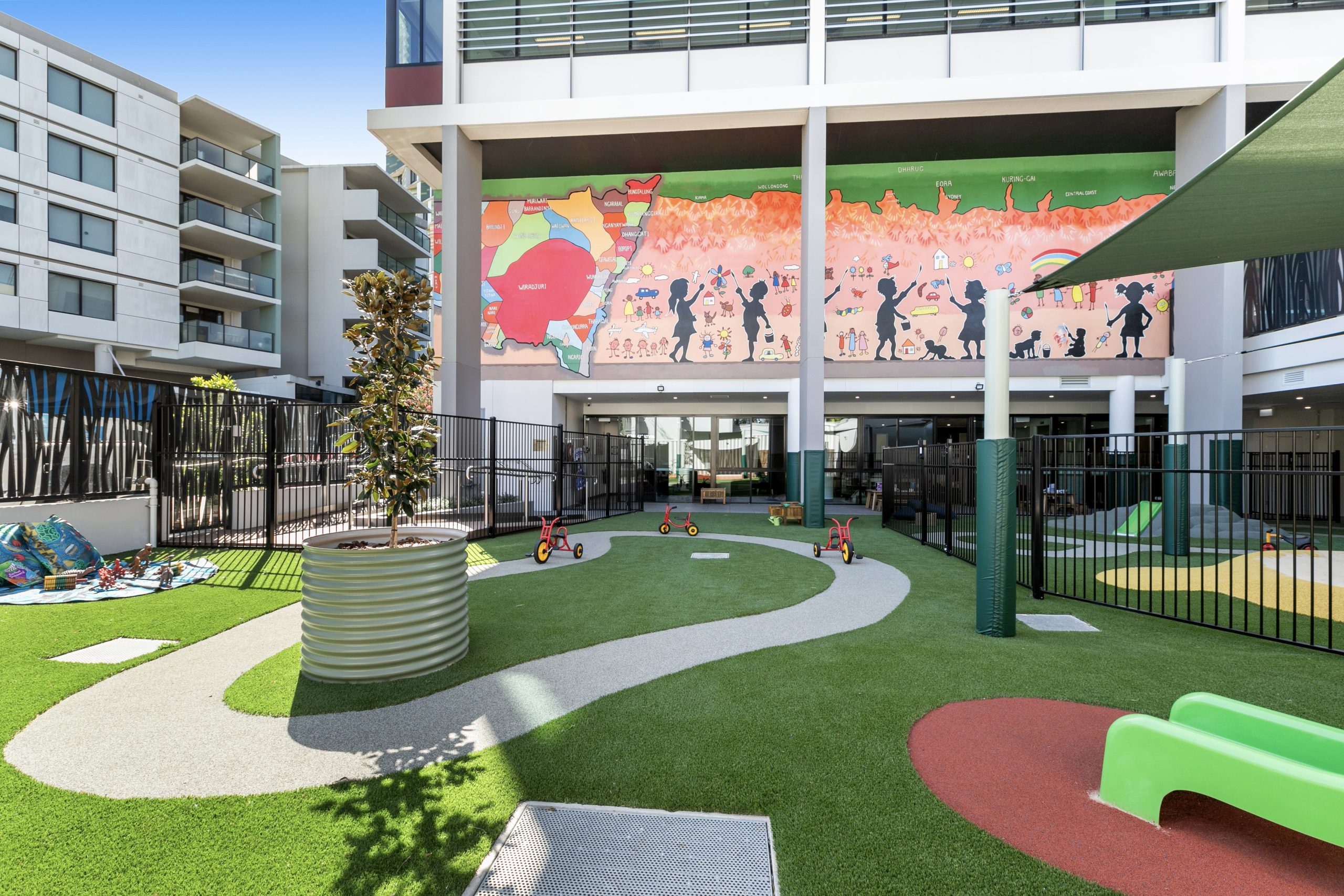 oz education redfern aboriginal artwork and outdoor play area for children