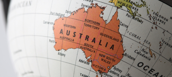 australia on map