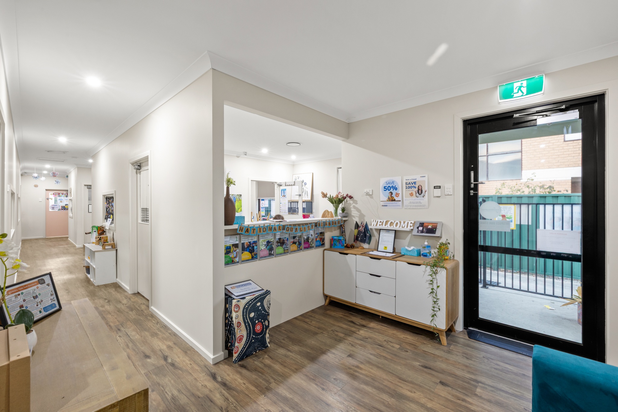 oz education footscray reception area