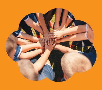 children with teamwork