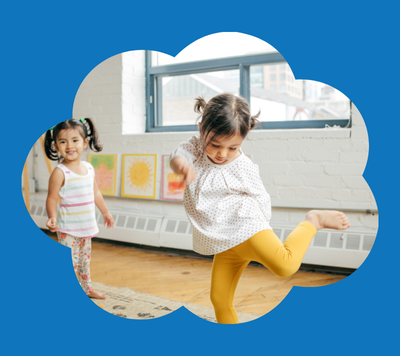 girls dancing hip hop at preschool