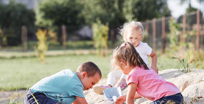 children playing outside