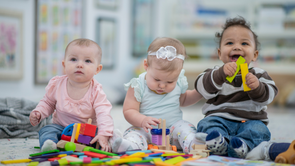babies playing